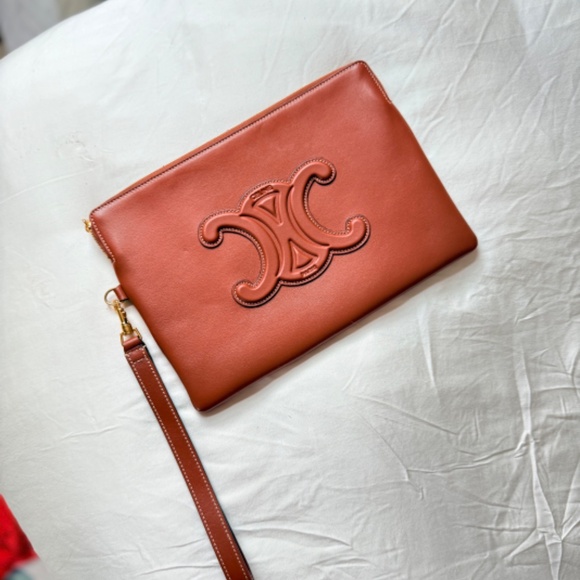 Celine Cuir Triomphe Small Pouch with Strap – Smooth Calfskin - NEW FROM PARIS - Picture 3 of 11